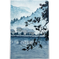 Acquerello giapponese Lake House - Mizuumi No Ie