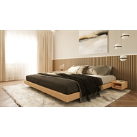 Beech wood bed Quadro 