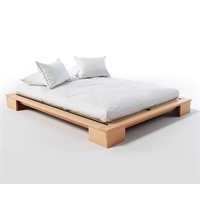 Handcrafted solid wood bed - Fujiko