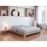 Handcrafted solid wood bed - Hiro