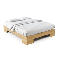 Handcrafted solid wood bed - Tako (light) 