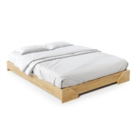 Handcrafted solid wood bed - Tako (light) 
