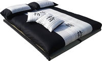 Kanji Comforter Set + pillowcases. (wide band version - different colors available)