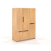 Solid Beech Wood Closet -  Bergman - 180x128x60 (3/6 ante)