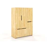 Solid Pine Wood Closet -  Bergman - 180x128x60 (3/6 ante)