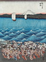 Stampa Giapponese - Hiroshige, Celebrazione di Benzaiten (3)